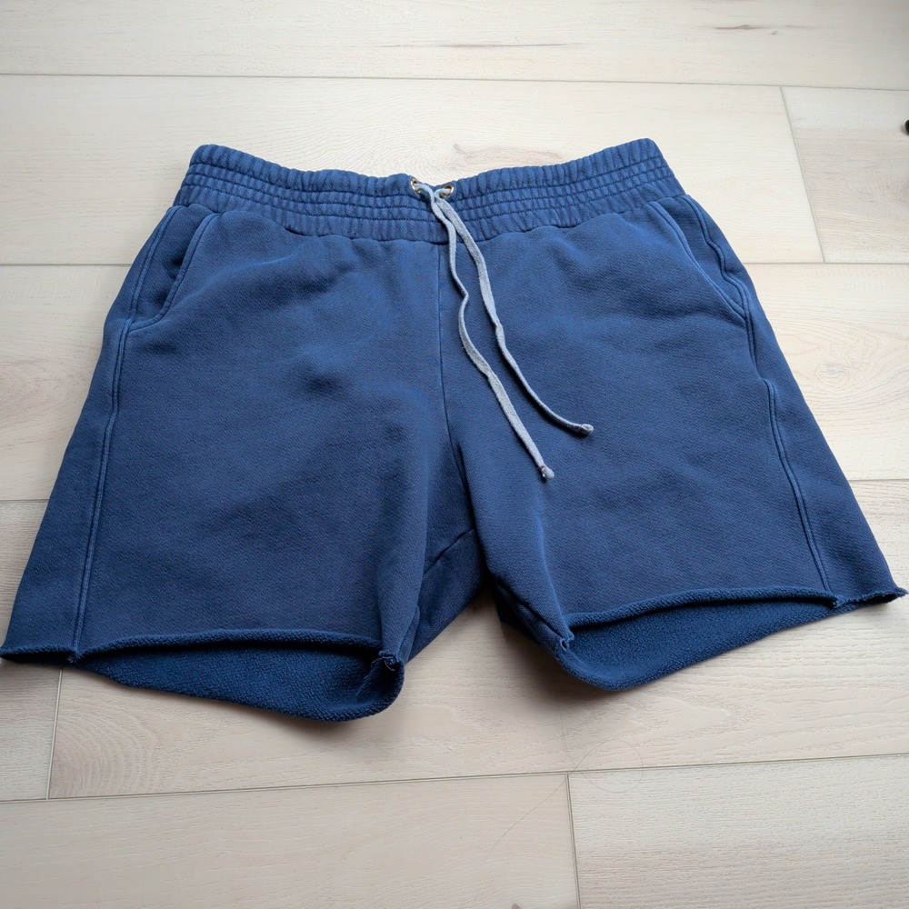 Les Tien Heavyweight Yacht Shorts Mens XL Blue‎ Structured Fleece Made in USA